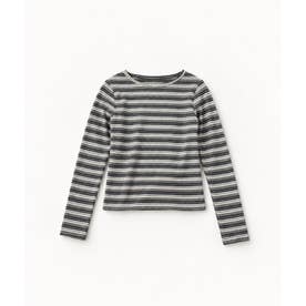 bebyyou マルチボーダーロングTシャツ （グレー）