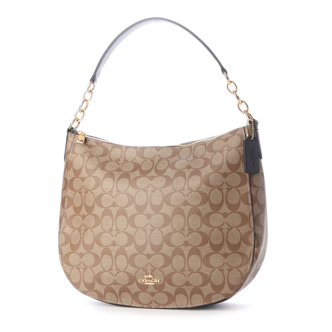 コーチ COACH F39527 シグネチャー PVC レザー エル ホーボー （カーキ 