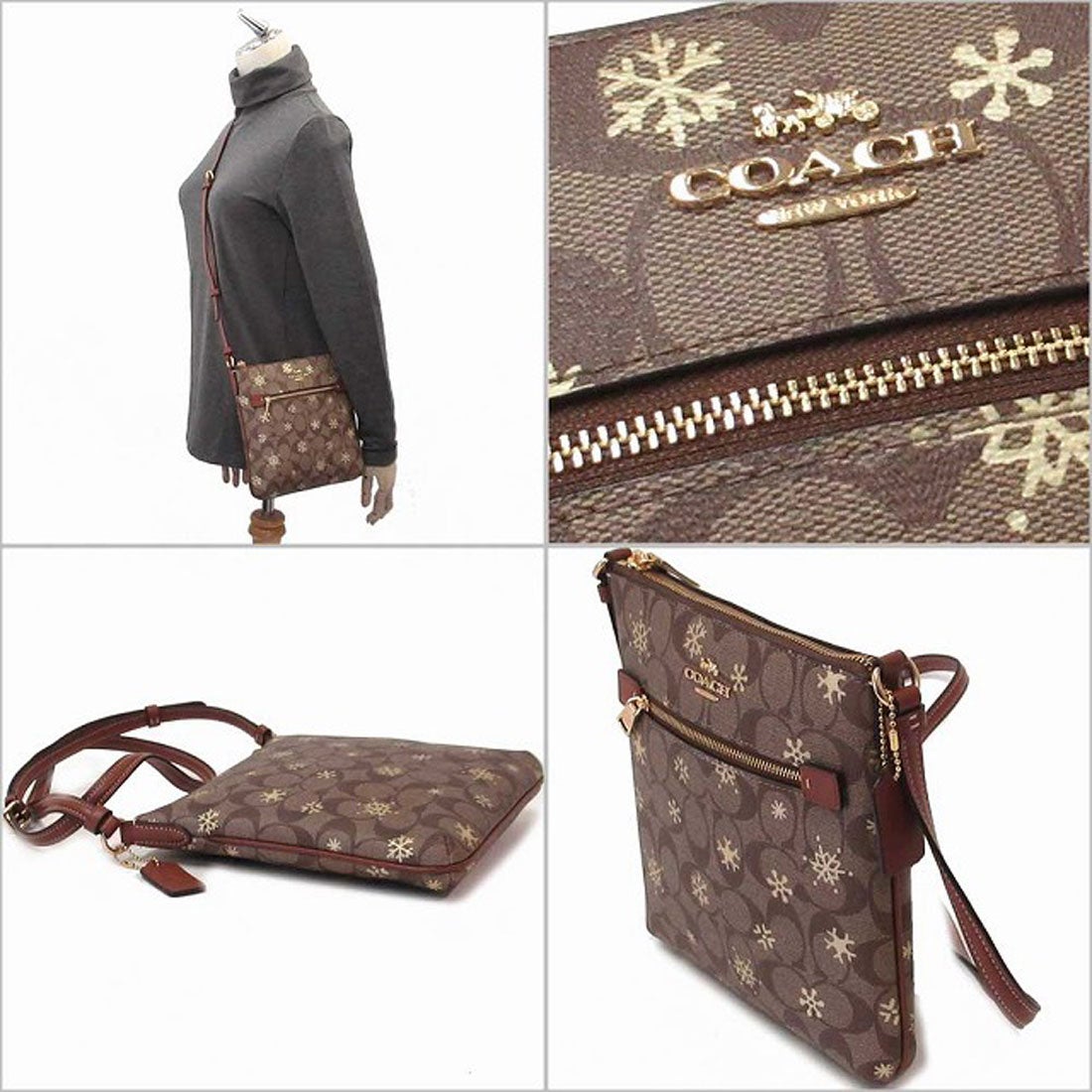 COACH ショルダーバッグ シグネチャー スノーフレーク コーチ(COACH 