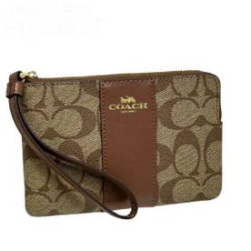 コーチ COACH ポーチ F58035IME74 （カーキ/ブラウン） - ファッション 