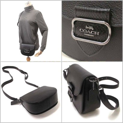COACH コーチ レザー ショルダーバッグ ブラック正規アウトレット品 コーチ COACH コーチ レザーバッグ COACH アウトレット モーガン