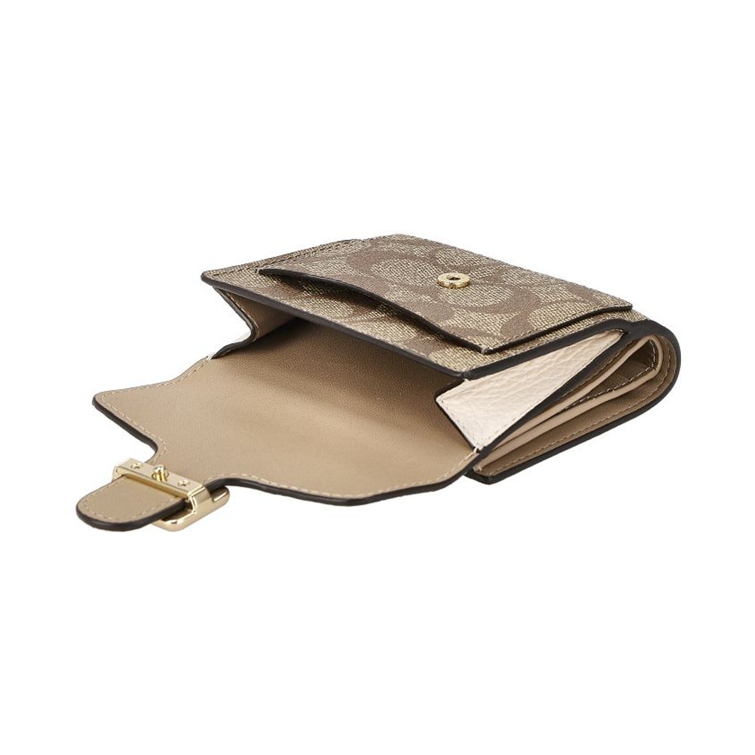 コーチ COACH COACH コーチ C7805 二つ折り財布 （カーキ/チョーク 