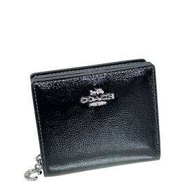 COACHパスキアコラボスナップウォレットブラック黒二つ折り財布男女兼用.新品 コーチ COACH スナップ ウォレット （ブラック） -waja bazar - 海外