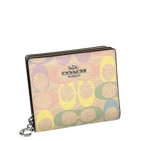 COACH コーチ スマホウォレット 長財布 シグネチャー マルチカラー コーチ COACH レインボー シグネチャー スナップ ウォレット （サンド