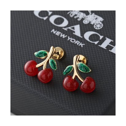 COACH スタッドピアス 517791 チェリー アクセサリー （GLD600/ゴールド他）｜詳細画像