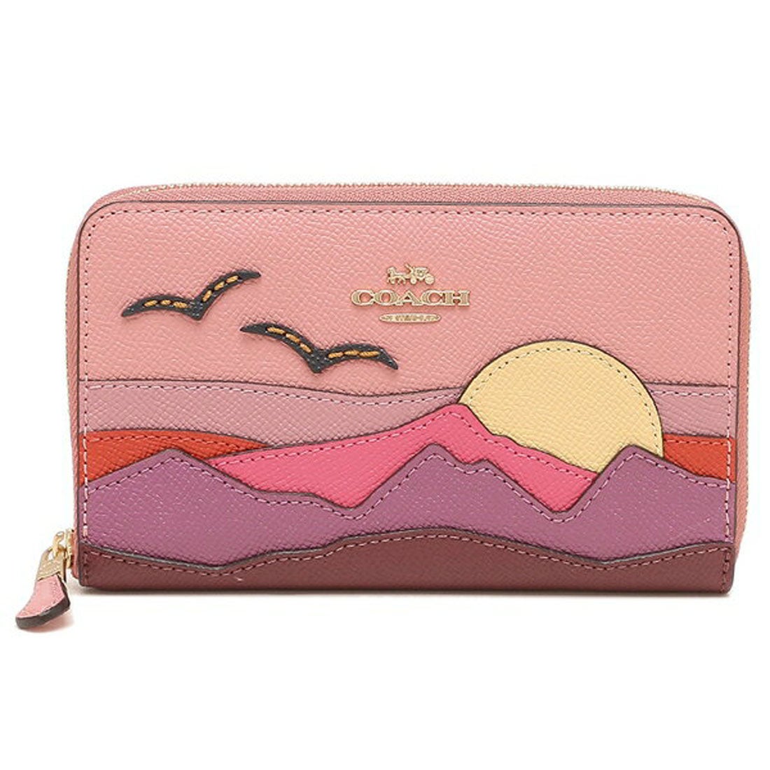 新品、未使用COACH  レディース 二つ折り財布　カラー　ピンク