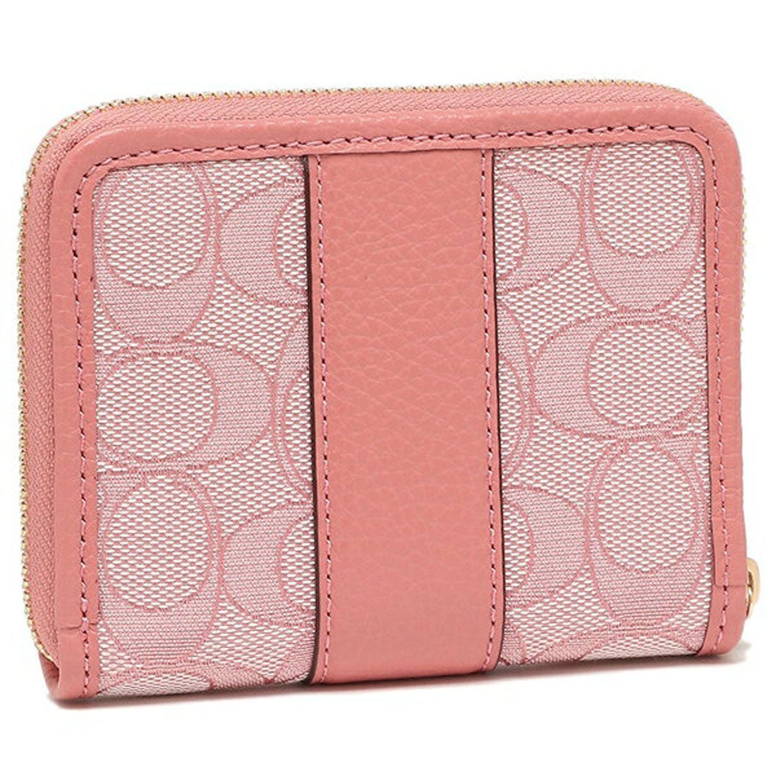 新品、未使用COACH　折り財布　デボスド シグネチャー　ピンク