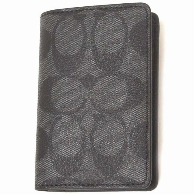 
                    財布 アウトレット シグネチャー IDウォレット 名刺入れ カードケース メンズ CJ753 QBMI5 （チャコール×ブラック）