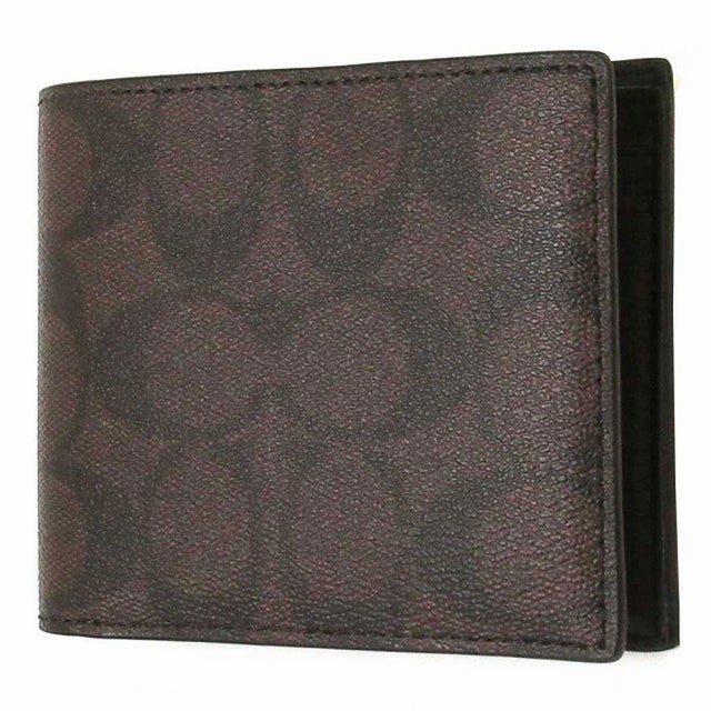 
                    財布 アウトレット シグネチャー メンズ 3 IN ONE カードケース付き 二つ折り財布  CA001 QBMAA （マホガニーマルチ）