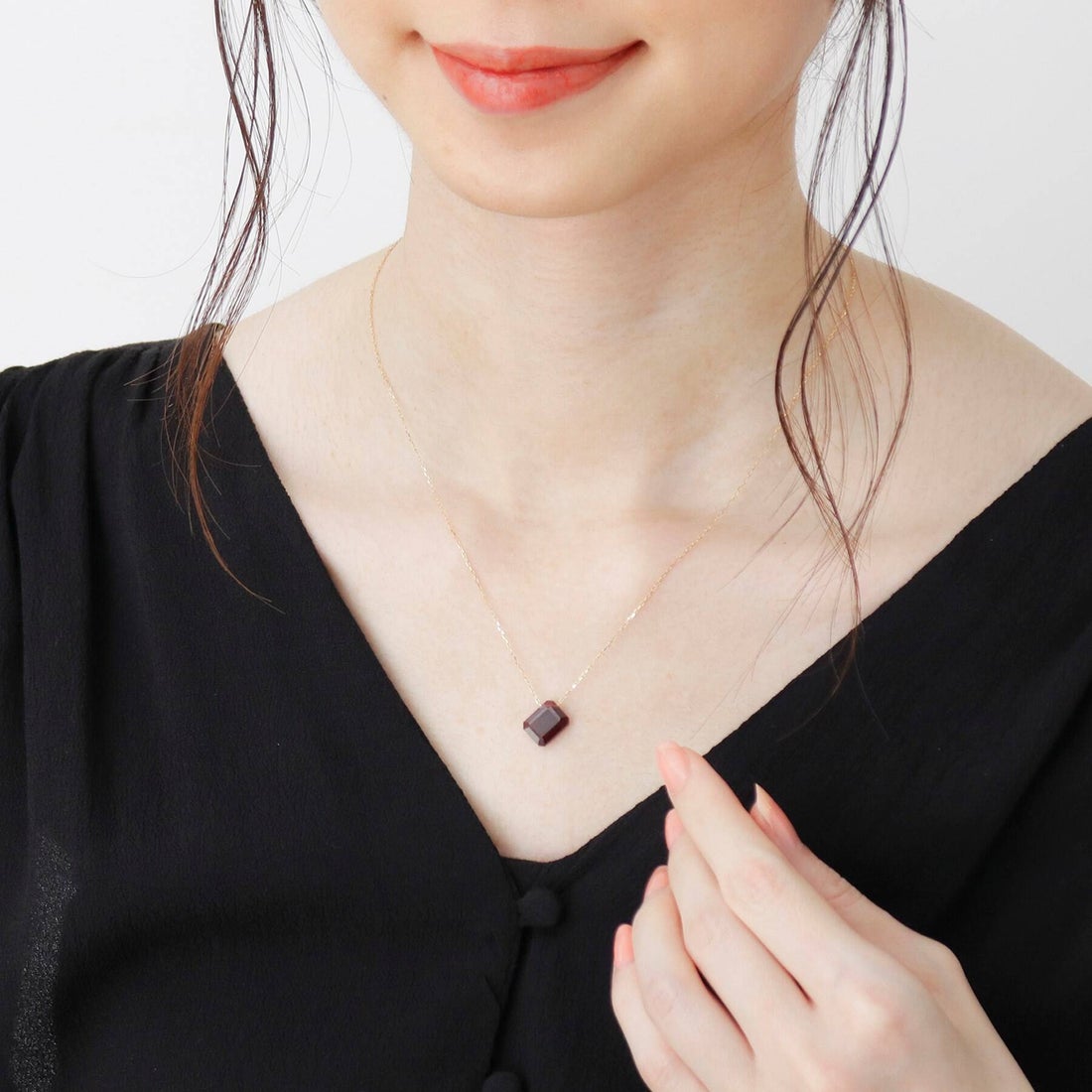 ココシュニック COCOSHNIK K10カラーストーン（ガーネット）ティルト