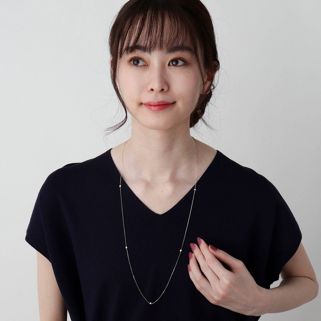 ココシュニック K10YG ダイヤモンド 菱形モチーフ ネックレス 【公式 