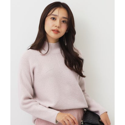 ◆【手洗い可／日本製／カシミヤ混／ヒップカバー】無縫製ニットトップス （オフホワイト(003)）｜詳細画像