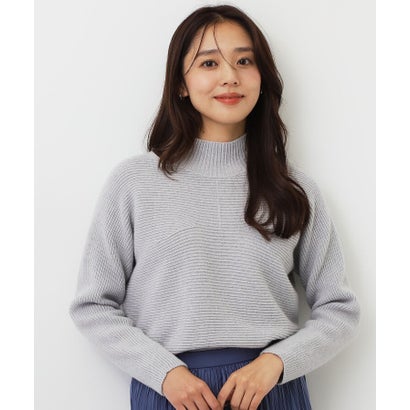 ◆【手洗い可／日本製／カシミヤ混／ヒップカバー】無縫製ニットトップス （オフホワイト(003)）｜詳細画像