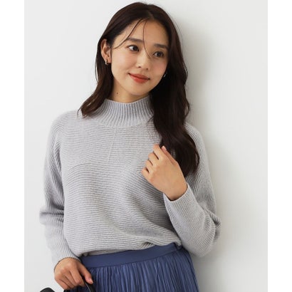 ◆【手洗い可／日本製／カシミヤ混／ヒップカバー】無縫製ニットトップス （オフホワイト(003)）｜詳細画像