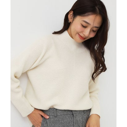 ◆【手洗い可／日本製／カシミヤ混／ヒップカバー】無縫製ニットトップス （グレー(012)）｜詳細画像