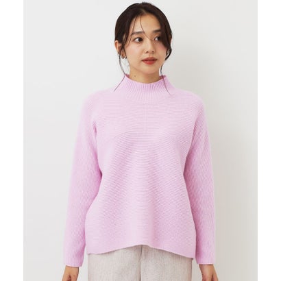 ◆【手洗い可／日本製／カシミヤ混／ヒップカバー】無縫製ニットトップス （ライトイエロー(030)）｜詳細画像