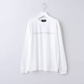 【WORLD for the World】メッセージプリント長袖Tシャツ (ホワイト)