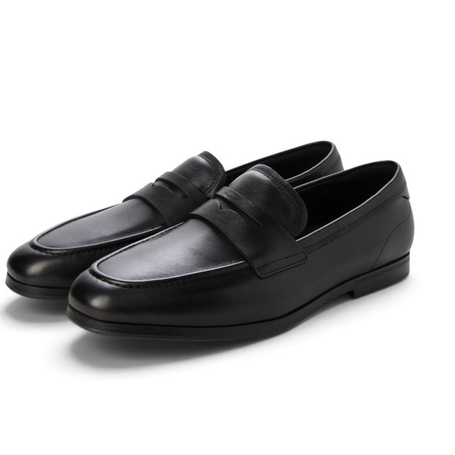 WYETH GRAND PENNY LOAFERS /Width：M （BLACK/BLACK）