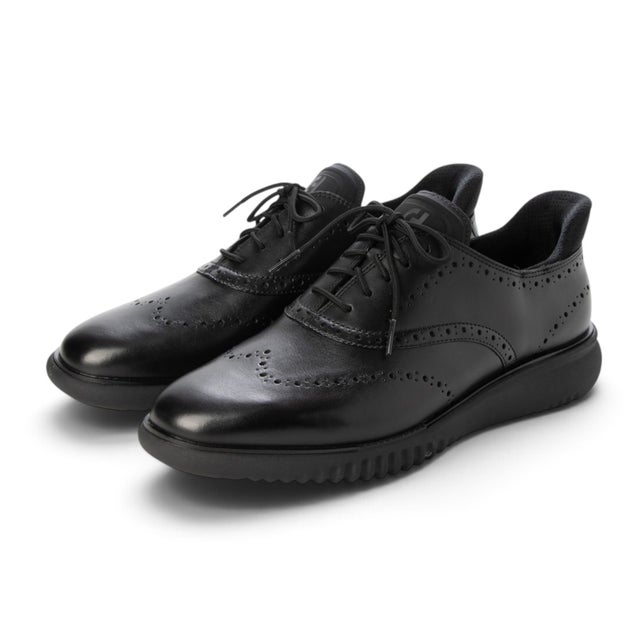 2.ZEROGRAND EVO WINGTIP QUICK-ON OXFORDS /Width：W （BLACK/BLACK）
