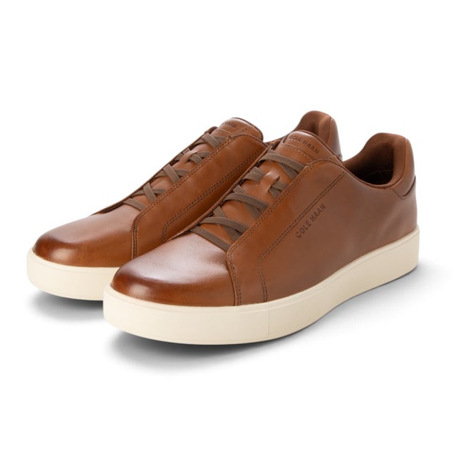 GRANDPRO LUXE SLIP-ON SNEAKERS /Width：M （BRITISH TAN/IVORY）