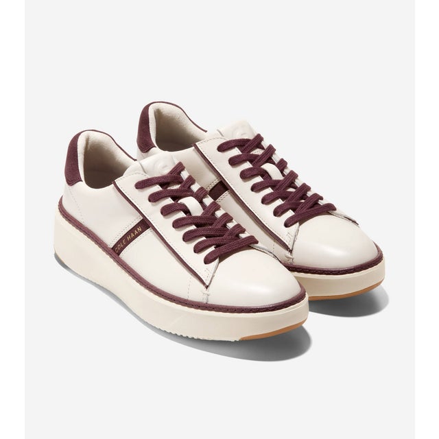 グランド クロスコート エースヴィア スニーカー womens. （アイボリー レザー / CH ブラッドストーン スエード）