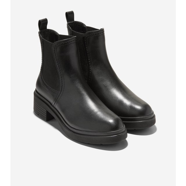 シェリーズ チェルシー ブーティー ウォータープルーフ womens. （ブラック レザー ウォータープルーフ）