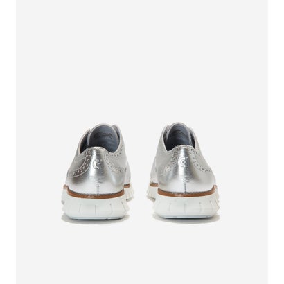ゼログランド リマスタード ウィングチップ オックスフォード womens （シルバー メタリック タンブル レザー）｜詳細画像