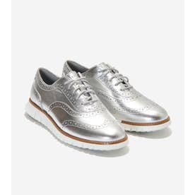 ゼログランド リマスタード ウィングチップ オックスフォード womens （シルバー メタリック タンブル レザー）
