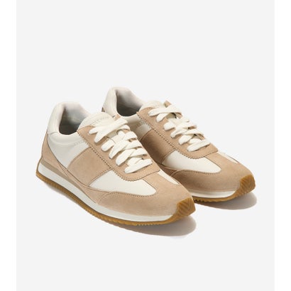 グランド クロスコート デイビー スニーカー womens. （CH バーチ ベージュ スエード / アイボリー レザー）｜詳細画像