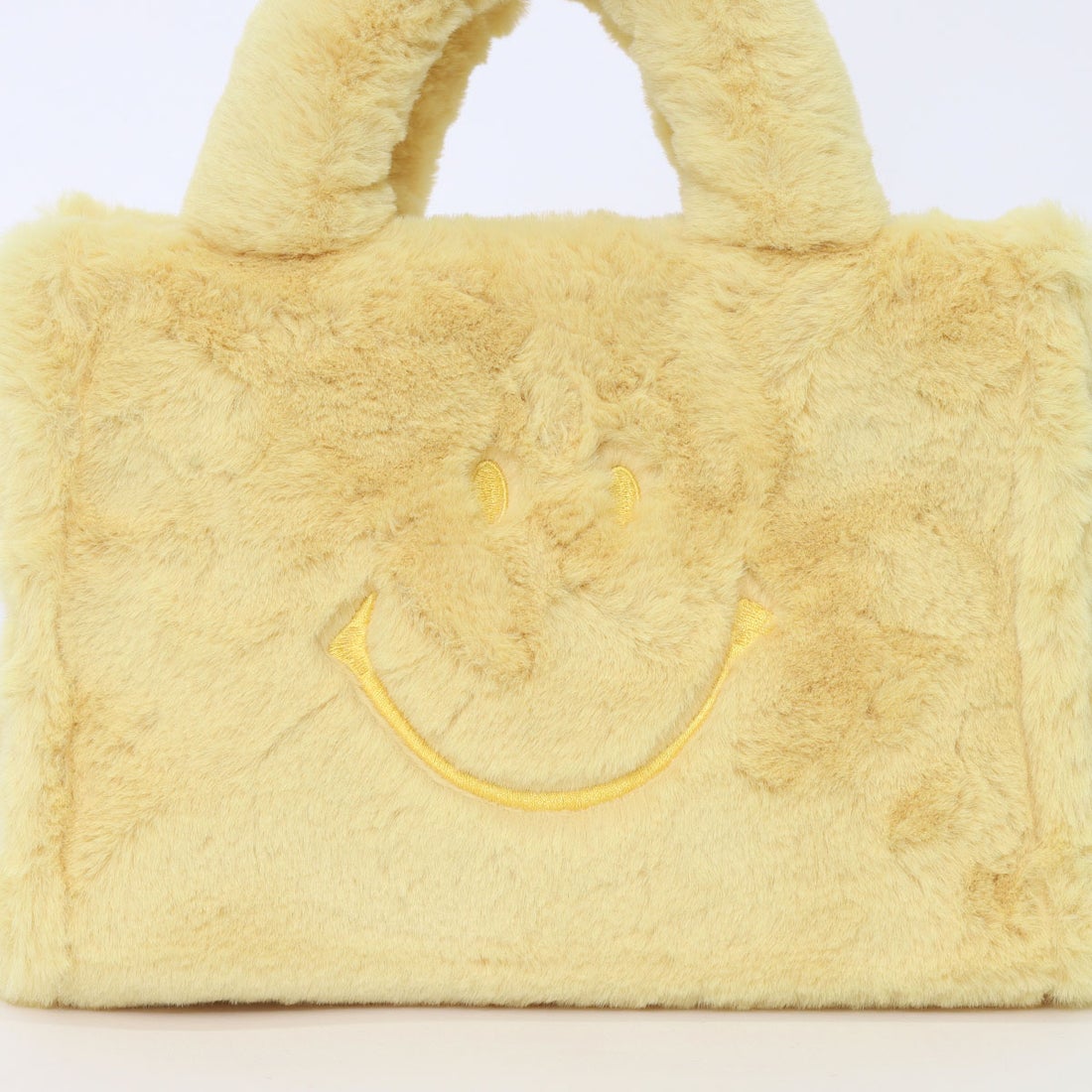クーコ COOCO SMILEY／ロゴ刺繍エコファー2WAYスクエアトートバッグ 