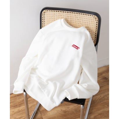 SETUP7別注商品◎あの有名なキャンプブランド より メンズ・ウィメンズ着用可◎ ワンポイント ロゴ クルーネック スウェット （ホワイト）｜詳細画像