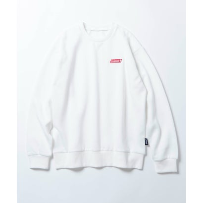 SETUP7別注商品◎あの有名なキャンプブランド より メンズ・ウィメンズ着用可◎ ワンポイント ロゴ クルーネック スウェット （ホワイト）｜詳細画像
