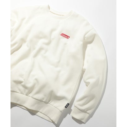 SETUP7別注商品◎あの有名なキャンプブランド より メンズ・ウィメンズ着用可◎ ワンポイント ロゴ クルーネック スウェット （ホワイト）｜詳細画像