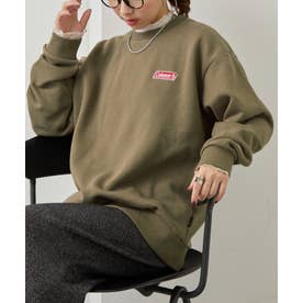 バックフリース ヘビーデューティースウェット ワンポイントロゴ クルーネック （グレイッシュベージュ）