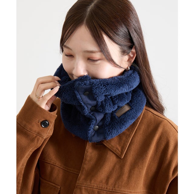 788-0055 前ボタンボアネックウェア （ネイビー）