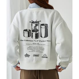 バックフリース アーカイブロゴプリントスウェット クルーネック （ホワイト）
