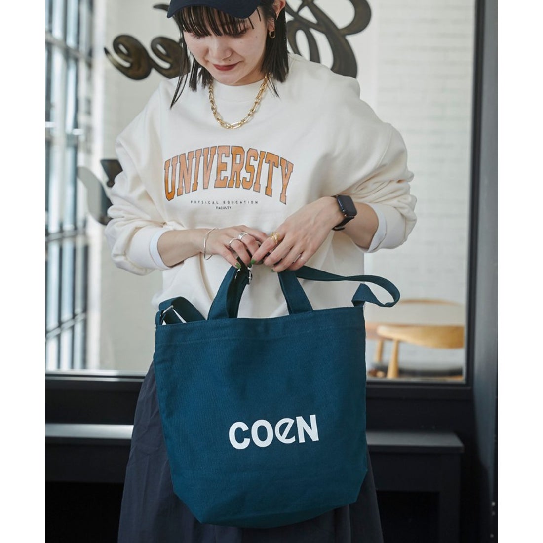 coen HeM（ヘム）別注2WAYロゴトートバッグ - ファッション通販 