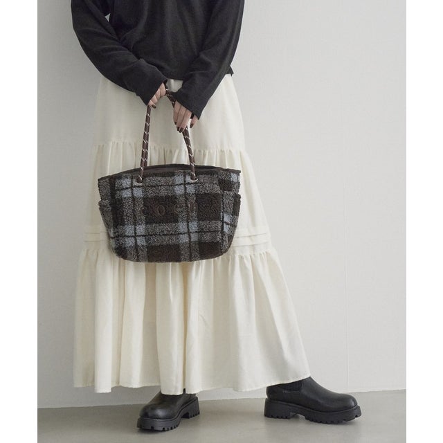 ■coenロゴ JQボアトートM （DK.BROWN）