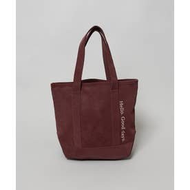 スエードライクロゴシシュウミニトート （WINE）