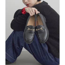 やみつきトラックソールビットローファー （BLACK）