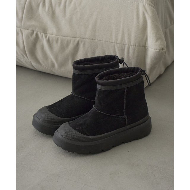 TOECAPムートンライクブーツ （BLACK）