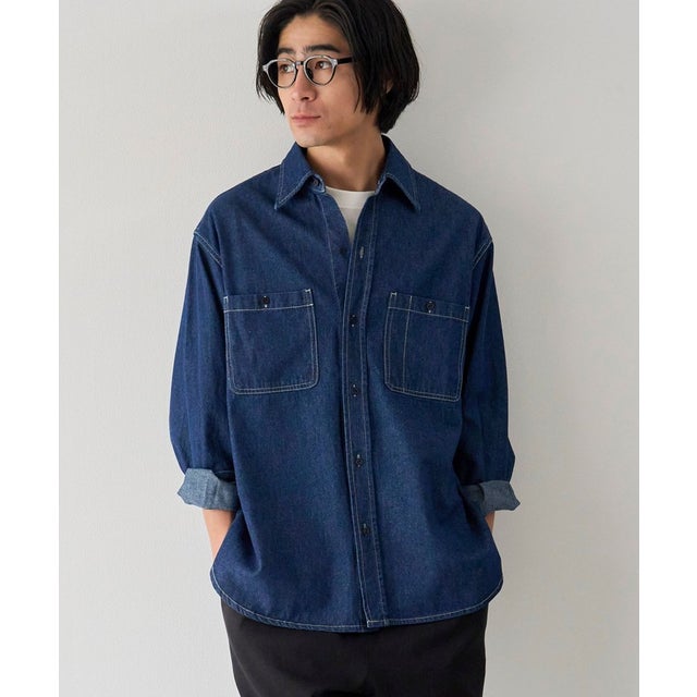デニムワークシャツ （NAVY）
