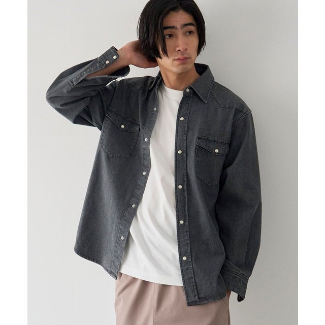デニムウエスタンシャツ （BLACK）