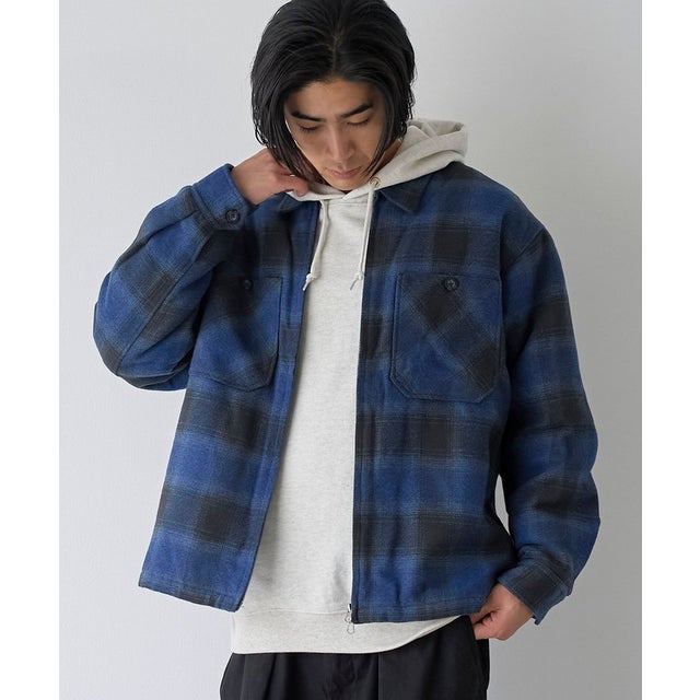 チェックウラキルトBL （NAVY）