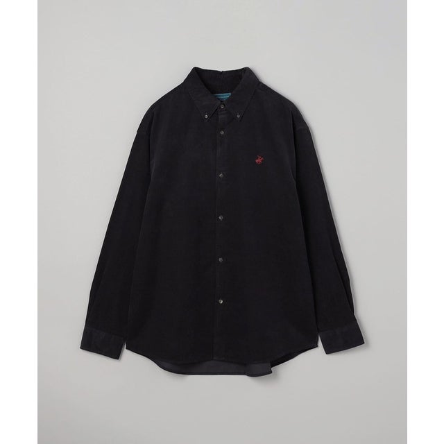 【WEB限定】BEVERLY HILLS POLO CLUB（ビバリーヒルズポロクラブ）コーデュロイコットンシャツ （BLACK）