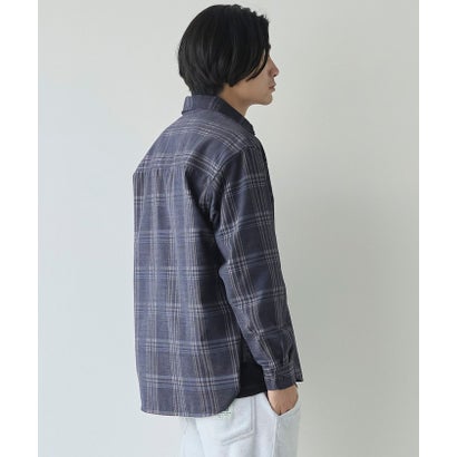 コーエン coen モールチェック柄オーバーシャツ （NAVY）｜詳細画像
