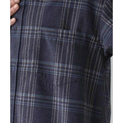 コーエン coen モールチェック柄オーバーシャツ （NAVY）｜詳細画像