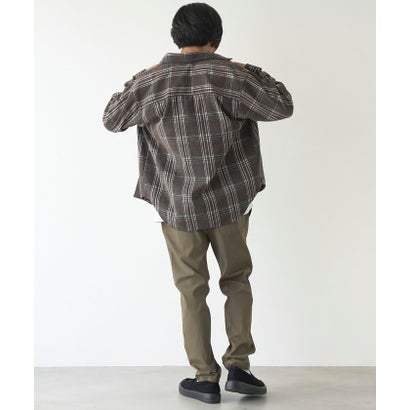 コーエン coen モールチェック柄オーバーシャツ （NAVY）｜詳細画像