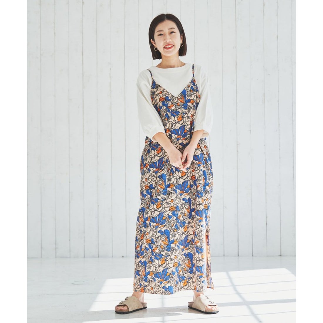 coen ボタニカルプリントキャミワンピース -ファッション通販 FASHION 