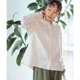 3Dフラワー刺繍 ロングスリーブシャツ （OFF WHITE）